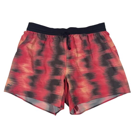 Janji Other - Janji 6” AFO Middle Running Shorts Men’s Medium Red Black Tie Dye Lightweight
